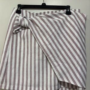 She and Sky Striped Mini Skirt in White and Purple